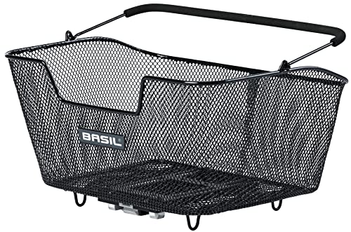 Basil Unisex – Erwachsene Base M Fahrradkorb, schwarz, 10 Kg von Basil