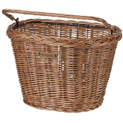 Basil Unisex – Erwachsene Basimply Wicker Fahrradkorb, Natur, 5 Kg von Basil