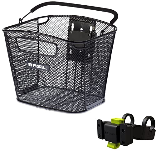 Basil Unisex – Erwachsene Bold Front KF Lenkerschafthalter Fahhradkorb, Black, 28 cm x 34 cm x 27 cm, BAS11242 Basil Unisex – Erwachsene Bold Front KF Lenkerschafthalter Fahhradkorb, Black, 28 cm x 34 cm x 27 cm, BAS11242 von Basil
