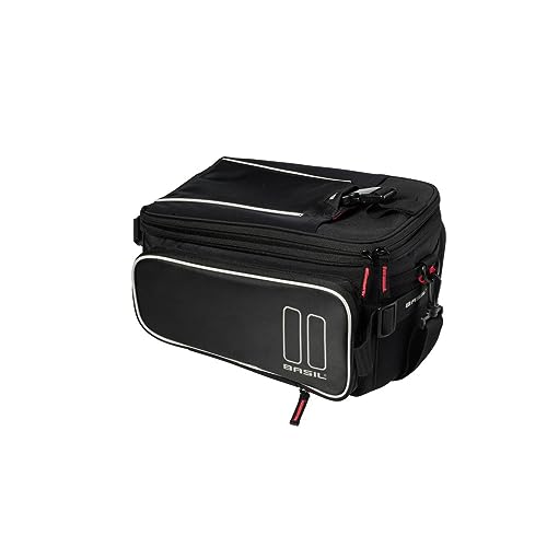 Basil Unisex – Erwachsene Sport Design Gepäckträgertasche, Black, 36 cm x 26 cm x 18 cm Basil Unisex – Erwachsene Sport Design Gepäckträgertasche, Black, 36 cm x 26 cm x 18 cm von Basil