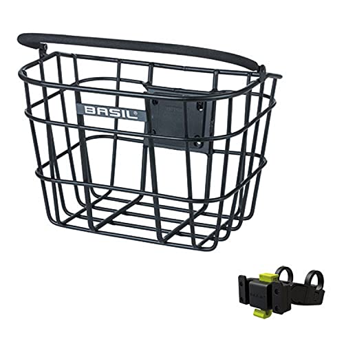 Basil Front Basket Bremen ALU Quick Assembly, Klickfix Handlebar Bracket (Aluminium), Removable Aluminium Design, Aluminium Wire Basil Front Basket Bremen ALU Quick Assembly, Klickfix Handlebar Bracket (Aluminium), Removable Aluminium Design, Aluminium Wire von Basil