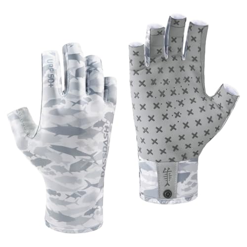 Bassdash 3/4-Finger-Sonnenhandschuhe mit LSF 50+, atmungsaktiv, rutschfeste Silikon-Handfläche für Männer und Frauen, Angeln, fingerlos, Radfahren, Laufen Bassdash 3/4-Finger-Sonnenhandschuhe mit LSF 50+, atmungsaktiv, rutschfeste Silikon-Handfläche für Männer und Frauen, Angeln, fingerlos, Radfahren, Laufen von Bassdash