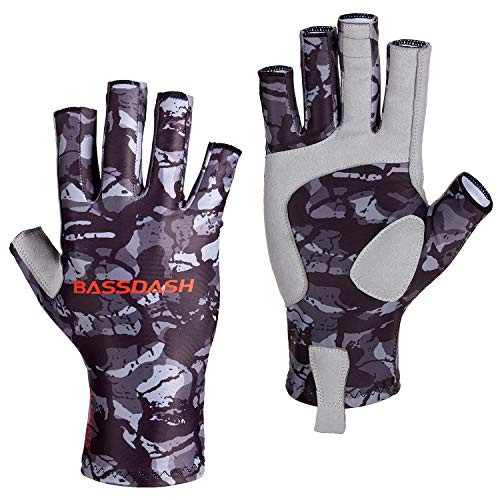 Bassdash ALTIMATE Anglerhandschuhe Fahrradhandschuhe Sonnenschutz Fingerlose Winter Handschuhe für Männer und Frauen zum Kajakfahren Paddeln Wandern Radfahren Fahren Schießtraining von Bassdash