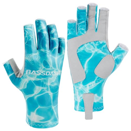 Bassdash ALTIMATE UPF 50+ Damen Angeln Handschuhe UV Sonnenschutz Fingerlos Für Kajak Fahren Paddeln Wandern Radfahren Fahren Training Bassdash ALTIMATE UPF 50+ Damen Angeln Handschuhe UV Sonnenschutz Fingerlos Für Kajak Fahren Paddeln Wandern Radfahren Fahren Training von Bassdash