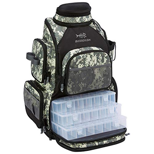 Bassdash Angelrucksack wasserabweisend leicht taktische Tasche Angelkoffer mit Rutenhalter und schützender Regenhülle Bassdash Angelrucksack wasserabweisend leicht taktische Tasche Angelkoffer mit Rutenhalter und schützender Regenhülle von Bassdash