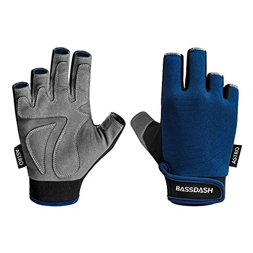 Bassdash Astro Fahrradhandschuhe Trainingshandschuhe Angelhandschuhe Fingerlose Winter Handschuhe rutschfest Atmungsaktiv Kletterhandschuhe für Angeln Motoradfahren Klettern Fitness von Bassdash