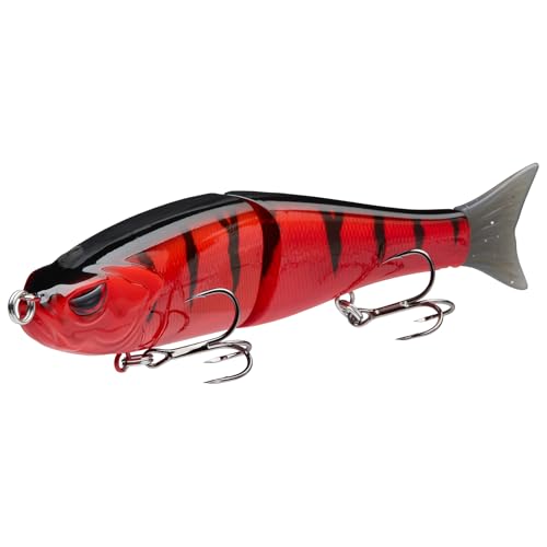 Bassdash SwimShad Glide Baits Jointed Swimbait Barsch, Hecht, Lachs, Forelle, Moschus, Angelköder von Bassdash