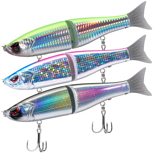 Bassdash SwimShad Glide Bait Jointed Swimbait Köder für Bass, Hecht, Lachs, Forelle, Muskie – 3er Pack Bassdash SwimShad Glide Bait Jointed Swimbait Köder für Bass, Hecht, Lachs, Forelle, Muskie – 3er Pack von Bassdash