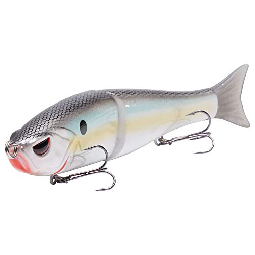 BASSDASH Wobbler Kunstköder 2-Segement Angelköder Summer Dancer Glide Bait Single-Jointed Swimbait Hecht Lachs Forelle Muskie Bass von Bassdash