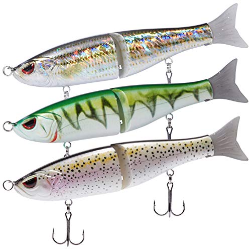 Bassdash SwimShad Glide Bait Jointed Swimbait Köder für Bass, Hecht, Lachs, Forelle, Muskie – 3er Pack Bassdash SwimShad Glide Bait Jointed Swimbait Köder für Bass, Hecht, Lachs, Forelle, Muskie – 3er Pack von Bassdash