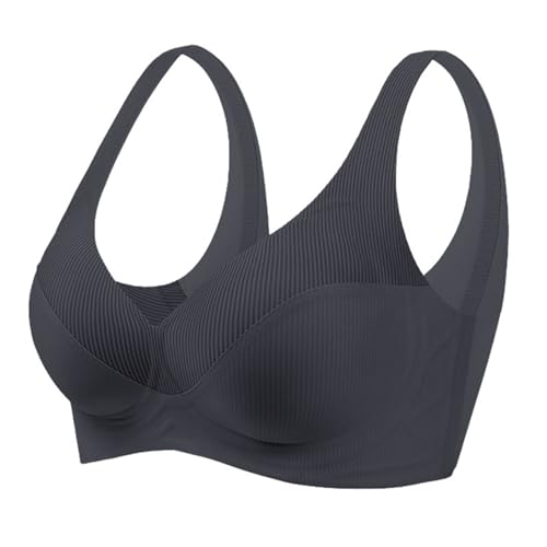 BH Ohne Bügel Baumwolle Starker Halt Schlafen Bra Einfarbige Bralette Atmungsaktiv Fitness Bra Sexy Sport BH Haltungskorrektur Bra Outdoor Joggen Seamless Bustier von Bastwahl