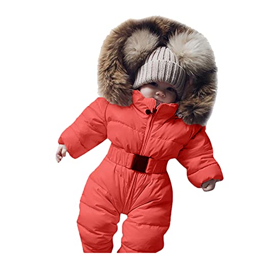 Baby Overall Winter Gefüttert - Baby Babykleidung Neugeborene Schneeanzug Jungen Winter Overall Mit Kapuze Strampler Baby Einteiler Footed Snowsuit Mädchen Langarm Jumpsuit Warm Outfits von Bastwahl