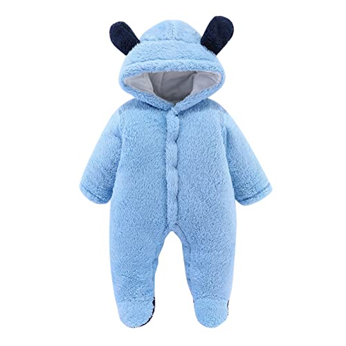 Baby Overall Winter Gefüttert - Baby Einteiler Footed Snowsuit Mädchen Baby Babykleidung Neugeborene Schneeanzug Jungen Langarm Jumpsuit Warm Outfits Winter Overall Mit Kapuze Strampler von Bastwahl