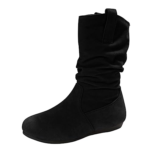 Bastwahl Damen Stiefeletten - Stiefeletten Klassisch Wildleder Halbstiefel Spitz Schlupfschuhe Niederung Stiefel Mit Schnalle Kurzstiefel Übergangsstiefel Halbhohe Ankle Boots Halbhoch Damenstiefel von Bastwahl