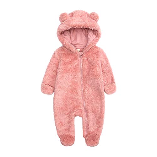 Bastwahl Overall Baby Winter Gefüttert - Baby Einteiler Footed Snowsuit Mädchen Baby Babykleidung Neugeborene Schneeanzug Jungen Winter Overall Mit Kapuze Strampler Langarm Jumpsuit Warm Outfits von Bastwahl