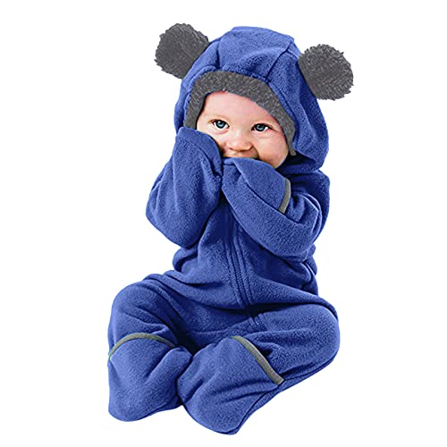 Bastwahl Schneeanzug Mädchen Gefüttert - Langarm Jumpsuit Warm Outfits Baby Babykleidung Neugeborene Schneeanzug Jungen Winter Overall Mit Kapuze Strampler Baby Einteiler Footed Snowsuit Mädchen von Bastwahl