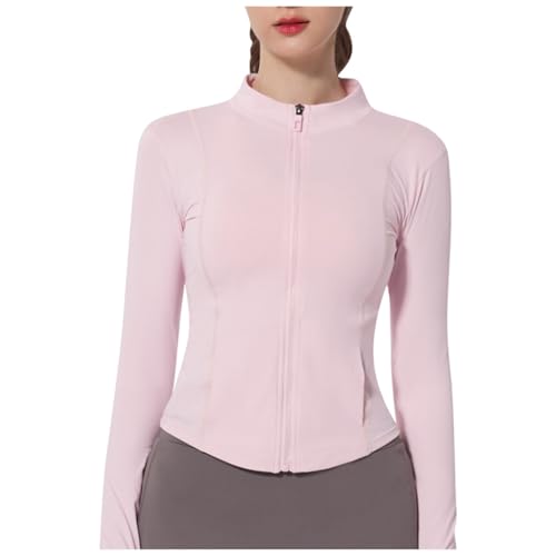 Bastwahl Skims Sport Jacke Damen Y2K Fitness - Laufjacke Atmungsaktive und Leicht Sportjacke Langarm definieren Jacke mit Daumenloch für Fitness Trainingjacke Jacke von Bastwahl