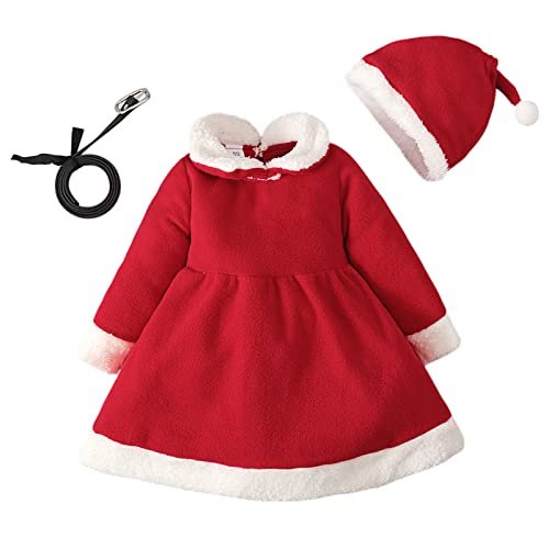 Bastwahl Weihnachten Langarm Kleid Mädchen - Langarm Tutu Rock Weihnachten Kleid Kinder Weihnachtskleid Mädchen Prinzessin Party Outfits Casual Festliches Kleider Weihnachts Partykleid Weihnachten von Bastwahl