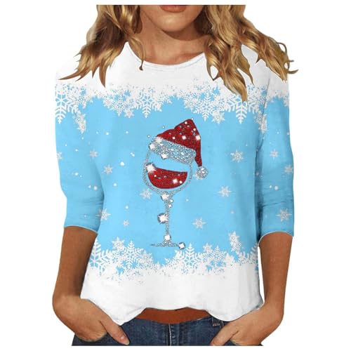 Bastwahl Weihnachts Shirt Damen 3/4 arm Festlich Lustig - Frauen Hemden Women Weihnachts Oversized T Shirt Arbeits Cute Weihnachtsbluse Schlankmacher Rundhals Light Weihnachtsmann Weihnachtsshirt Bastwahl Weihnachts Shirt Damen 3/4 arm Festlich Lustig - Frauen Hemden Women Weihnachts Oversized T Shirt Arbeits Cute Weihnachtsbluse Schlankmacher Rundhals Light Weihnachtsmann Weihnachtsshirt von Bastwahl