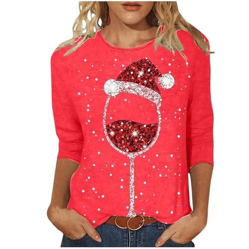Bastwahl Weihnachts Shirt Damen 3/4 arm Festlich Lustig - Frauen Hemden Women Weihnachts Oversized T Shirt Arbeits Cute Weihnachtsbluse Schlankmacher Rundhals Light Weihnachtsmann Weihnachtsshirt Bastwahl Weihnachts Shirt Damen 3/4 arm Festlich Lustig - Frauen Hemden Women Weihnachts Oversized T Shirt Arbeits Cute Weihnachtsbluse Schlankmacher Rundhals Light Weihnachtsmann Weihnachtsshirt von Bastwahl