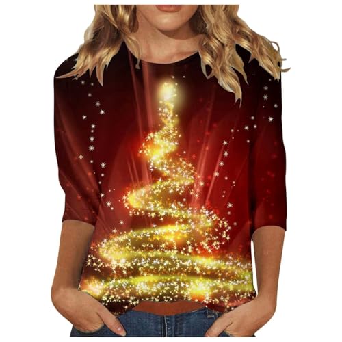 Bastwahl Weihnachts Shirt Damen 3/4 arm Festlich Lustig - Frauen Hemden Women Weihnachts Oversized T Shirt Arbeits Cute Weihnachtsbluse Schlankmacher Rundhals Light Weihnachtsmann Weihnachtsshirt Bastwahl Weihnachts Shirt Damen 3/4 arm Festlich Lustig - Frauen Hemden Women Weihnachts Oversized T Shirt Arbeits Cute Weihnachtsbluse Schlankmacher Rundhals Light Weihnachtsmann Weihnachtsshirt von Bastwahl
