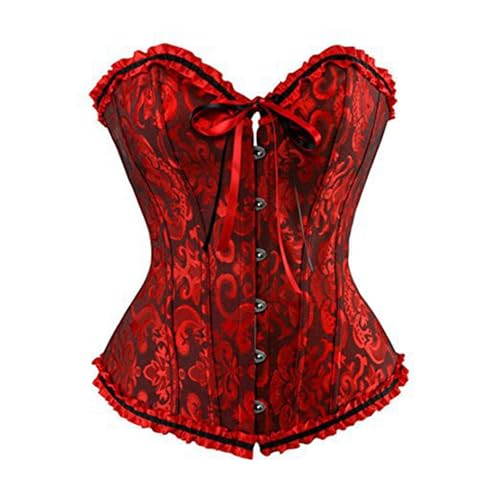 Corset Damen Sexy Top Spitzen Piratenkostüm - Waist Cincher Unterbrust Korsage Korsett Shaper Body Bauchweg Corsage Übergrößen Klassische Party Große Größen von Bastwahl