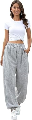 Jogginghose Damen Lang Bequeme Sweathose High Waist Trainingshose mit Taschen Freizeit Baggy Sweatpants Sporthose Jogginghose Damen Lang Bequeme Sweathose High Waist Trainingshose mit Taschen Freizeit Baggy Sweatpants Sporthose von Bastwahl