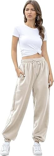 Jogginghose Damen - Sporthose Lang Baumwolle Traininghose Lockere Sweatpants mit elastischem Bund und geradem Bein Jogginghose Damen - Sporthose Lang Baumwolle Traininghose Lockere Sweatpants mit elastischem Bund und geradem Bein von Bastwahl