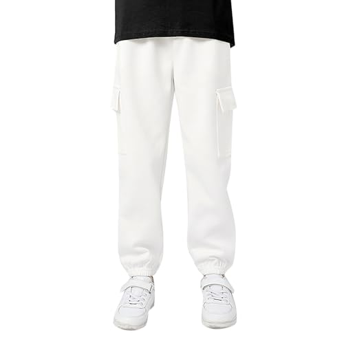 Jogginghose Kinder Jungen Baggy - Elastische Taille Jogging Hose Weites Bein Jogginghose Breite Baggy Sweatpants Baumwolle Winter Warme Sweathose Mit Taschen Sporthose Lang Sweat Pants von Bastwahl