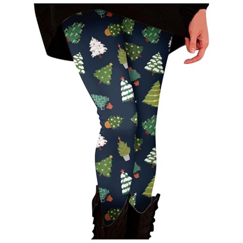 Leggings Weihnachtshose Damen - Fitnesshose Laufhose Tights Elastische Sport Yogahosen Slim Fit Hohe Taille Lange Strumpfhosen Weihnachtshose Leggings Weihnachts Druck Blickdichte von Bastwahl