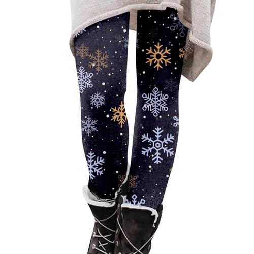 Leggings Weihnachtshose Damen - Leggings Weihnachts Druck Blickdichte Fitnesshose Laufhose Tights Elastische Sport Yogahosen Slim Fit Hohe Taille Lange Strumpfhosen Weihnachtshose von Bastwahl