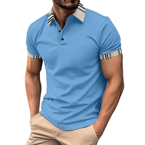Poloshirt Herren Weiss,Poloshirt Herren Kurzarm Modern mit Brusttasche T-Shirts Polohemd Freizeit Sommer Sommershirts mit Lässigem Kragen Atmungsaktiv Oberteile Blau L Poloshirt Herren Weiss,Poloshirt Herren Kurzarm Modern mit Brusttasche T-Shirts Polohemd Freizeit Sommer Sommershirts mit Lässigem Kragen Atmungsaktiv Oberteile Blau L von Bastwahl