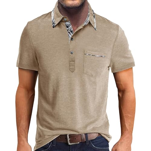 Poloshirts Herren Kurzarm Atmungsaktives Schnelltrocknend - Poloshirts Männer Casual Sport Shirt Golf Hemd Bequemes Funktionsshirt Poloshirt Zum Wandern Basic Tennis Regular Fit Golf Polohemd Beige L Poloshirts Herren Kurzarm Atmungsaktives Schnelltrocknend - Poloshirts Männer Casual Sport Shirt Golf Hemd Bequemes Funktionsshirt Poloshirt Zum Wandern Basic Tennis Regular Fit Golf Polohemd Beige L von Bastwahl