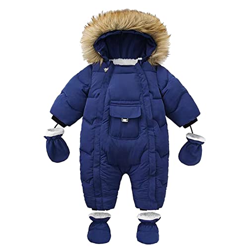 Schneeanzug Kinder Wasserdicht - Mantel Kapuzenjacke Babyoverall Winterjacke Jacke Gestiefelt Strampler Kleinkind Baby Jungen Mädchen Winter Schneeanzug Kapuze Overall Parka Jumpsuit Babykleidung von Bastwahl