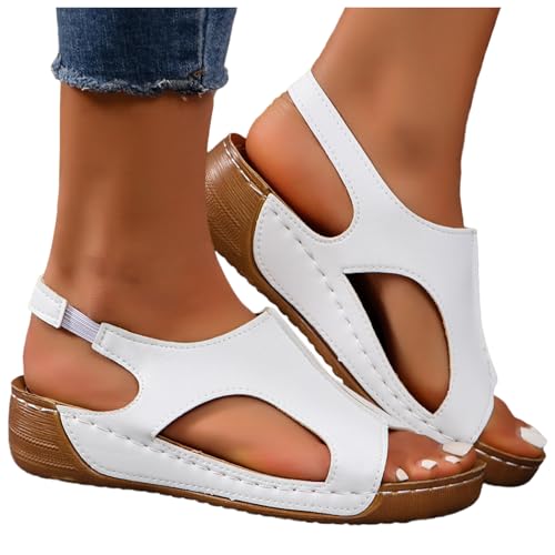 Sommerschuhe Damen,Orthopädische Sandalen Damen Sommer - Waschbare Slingback Orthopädische Slide Sport Weiche Bequem Fussbett Sommerschuhe Casual Strick Plateau Römersandalen Weiss 40/EU Sommerschuhe Damen,Orthopädische Sandalen Damen Sommer - Waschbare Slingback Orthopädische Slide Sport Weiche Bequem Fussbett Sommerschuhe Casual Strick Plateau Römersandalen Weiss 40/EU von Bastwahl