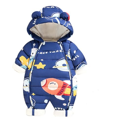 Winteranzug Baby Wasserdicht Baumwolle - Baby Babykleidung Neugeborene Schneeanzug Jungen Langarm Jumpsuit Warm Outfits Baby Einteiler Footed Snowsuit Mädchen Winter Overall Mit Kapuze Strampler von Bastwahl