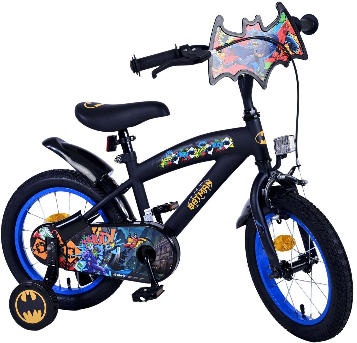 Batman Kinderfahrrad Jungen - 12, 14 oder 16 Zoll - Schwarz - bis 60 kg - Rücktrittbremse, 85% zusammengebaut, 3 - 6 Jahre, Stahlfelgen Batman Kinderfahrrad Jungen - 12, 14 oder 16 Zoll - Schwarz - bis 60 kg - Rücktrittbremse, 85% zusammengebaut, 3 - 6 Jahre, Stahlfelgen von Batman