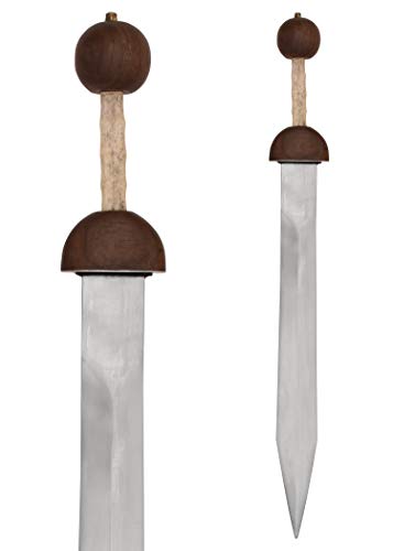 Battle-Merchant Gladius Schwert mit Scheide | Schwert der römischen Legionäre, um Christi Geburt | Echtes Einsteiger Metallschwert für Erwachsene von Battle-Merchant