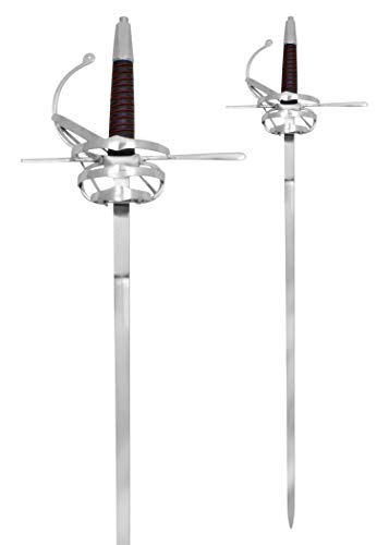 Battle-Merchant Rapier inkl. Scheide | Handgeschmiedet aus Stahl, für Erwachsene | Europäisches Rapier, 16. Jh | Echt Metall Schwert aus dem Spätmittelalter Battle-Merchant Rapier inkl. Scheide | Handgeschmiedet aus Stahl, für Erwachsene | Europäisches Rapier, 16. Jh | Echt Metall Schwert aus dem Spätmittelalter von Battle-Merchant