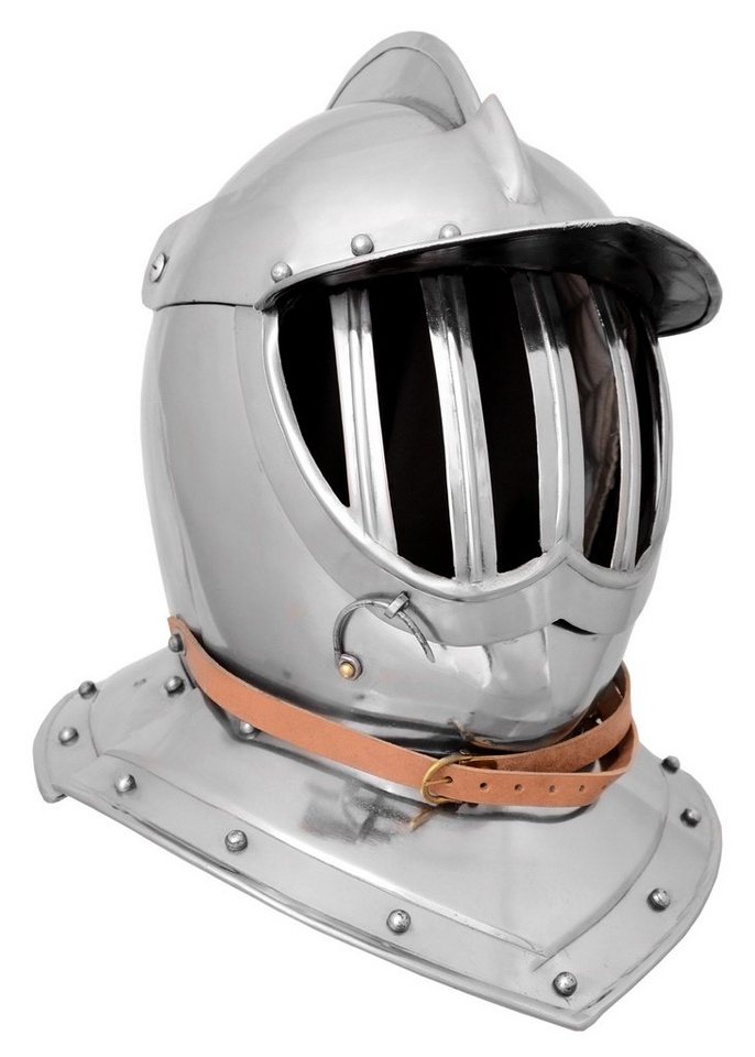 Battle Merchant Ritter-Kostüm Geschlossener Burgonet Helm, 1,6 mm Stahl Battle Merchant Ritter-Kostüm Geschlossener Burgonet Helm, 1,6 mm Stahl von Battle Merchant