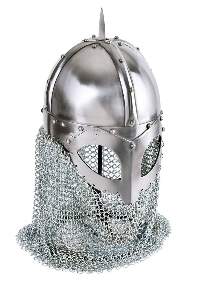 Battle Merchant Ritter-Kostüm Wikinger Brillenhelm mit Kettenbrünne, 2 mm Stahl - schaukampftauglich Battle Merchant Ritter-Kostüm Wikinger Brillenhelm mit Kettenbrünne, 2 mm Stahl - schaukampftauglich von Battle Merchant