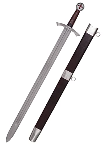 Battle-Merchant Schottisches Templer Schwert mit Tatzenkreuz | Deko Ritter Schwert echt aus Federstahl | Mittelalter Schwert inklusive Scheide | Kreuzfahrerschwert für Erwachsene Battle-Merchant Schottisches Templer Schwert mit Tatzenkreuz | Deko Ritter Schwert echt aus Federstahl | Mittelalter Schwert inklusive Scheide | Kreuzfahrerschwert für Erwachsene von Battle-Merchant
