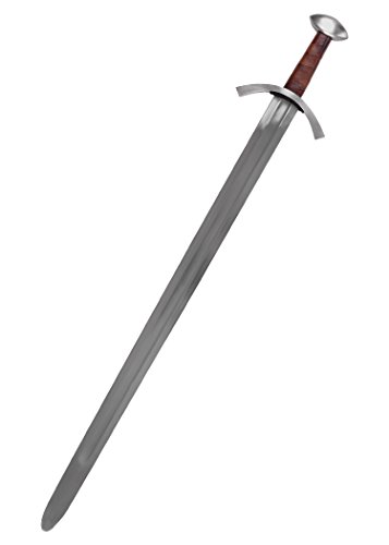 Battle-Merchant Turiner Mauritius Schwert mit Scheide | Schaukampfschwert aus dem 13. Jh. | Echt Metall Schaukampf Schwert für Erwachsene von Battle-Merchant