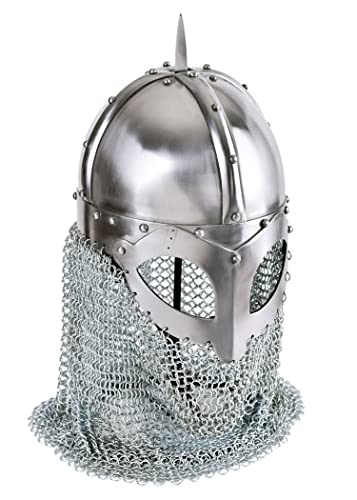 Wikinger Brillenhelm mit Kettenbrünne, 2mm Stahl - Schaukampfhelm Wikinger Brillenhelm mit Kettenbrünne, 2mm Stahl - Schaukampfhelm von Battle-Merchant