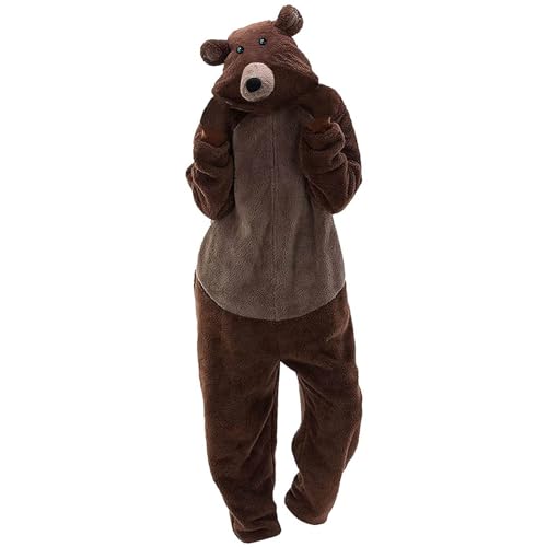 Jumpsuit Damen Teddy Fleece Einteiler Overall Anzug Flauschig Schlafanzug Winter Warm Onesie Plüsch Kuschelig Overall Hausanzug Lang Schlafoverall Weich Pyjama Schlafanzug mit Kapuze S-5XL Jumpsuit Damen Teddy Fleece Einteiler Overall Anzug Flauschig Schlafanzug Winter Warm Onesie Plüsch Kuschelig Overall Hausanzug Lang Schlafoverall Weich Pyjama Schlafanzug mit Kapuze S-5XL von Battnot