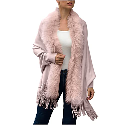 Poncho Damen Winter Warm Elegant Poncho Decke Cape Strick-Poncho Kunstleder-Poncho Mantel Winter Umhang Poncho Schal Schulterjacke Geschenk FüR Frauen, Geburtstag, Weihnachten Poncho Damen Winter Warm Elegant Poncho Decke Cape Strick-Poncho Kunstleder-Poncho Mantel Winter Umhang Poncho Schal Schulterjacke Geschenk FüR Frauen, Geburtstag, Weihnachten von Battnot