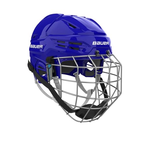 Bauer Re-Akt 55 Eishockey Helm Combo Senior (Blau, Mittelgroß) von Bauer