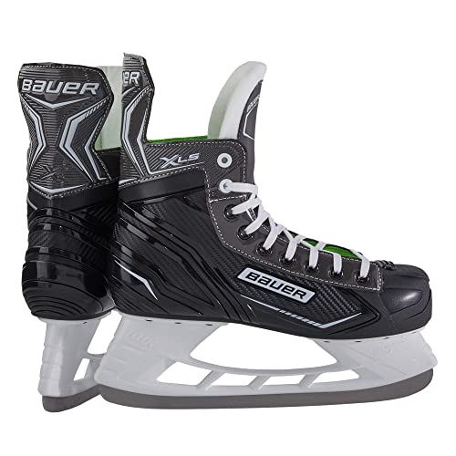 Bauer Herren Schlittschuhe X-LS für Eishockey, Eislaufschuhe Größe 45,5 Edelstahlkufen, schwarz, 45.5 von Bauer