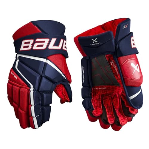 Bauer Vapor 3X Handschuhe Senior, Größe:14 Zoll, Farbe:Navy/rot/Weiss von Bauer