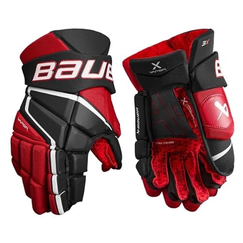 Bauer Vapor 3X Handschuhe Senior, Größe:14 Zoll, Farbe:schwarz/rot von Bauer